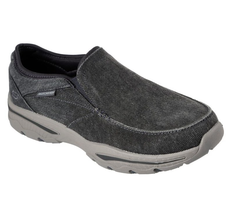 Skechers Herr Mörk Grå Slip On - Relaxed Fit: Creston - Moseco - Sverige (ZAWEU-9078)